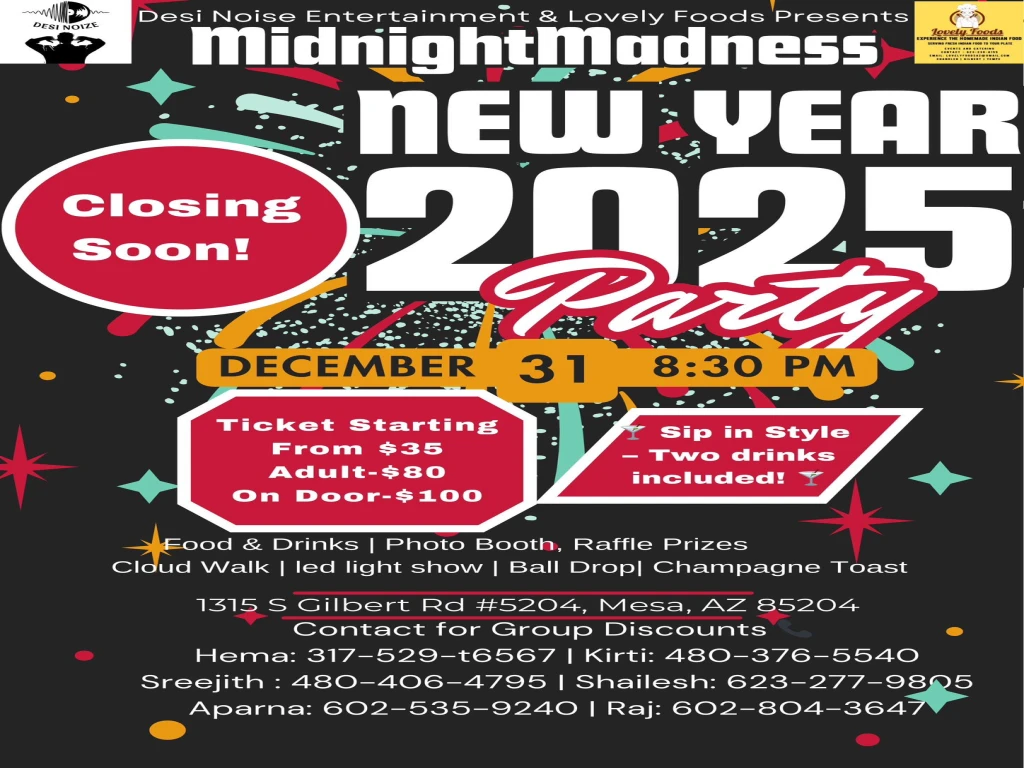 2025 Midnight Madness NYE PARTY